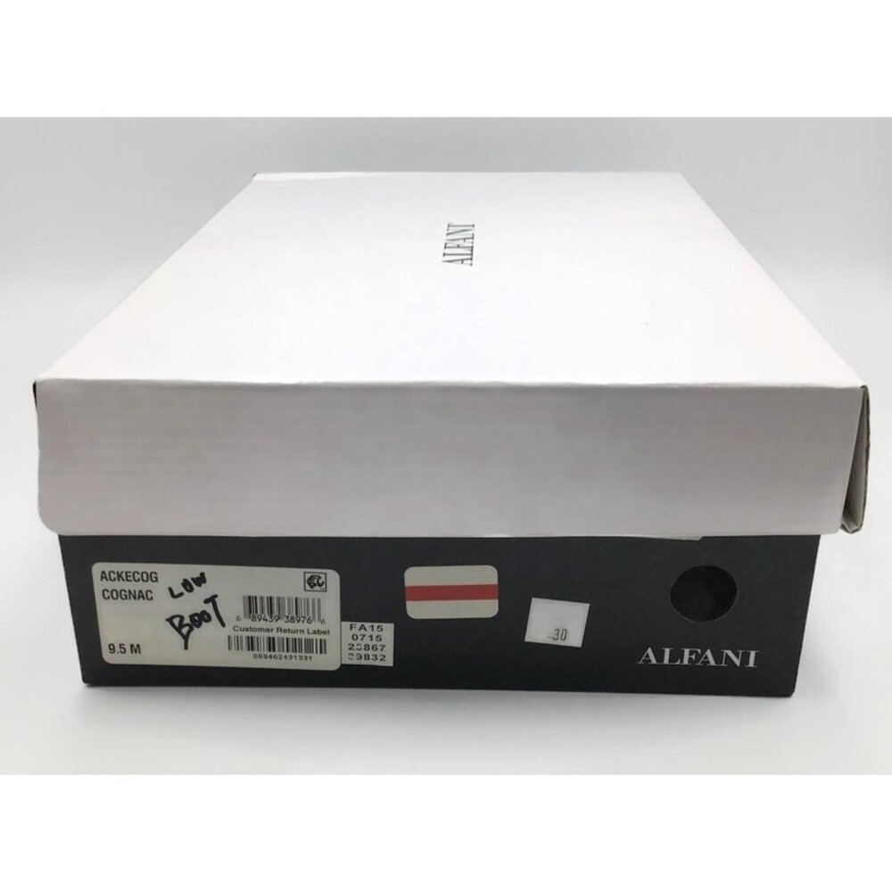 Alfani Step n Flex Genuine Leather Boots Womens 9.5 Cognac Brown Ankle Bootie - Picture 13 of 13